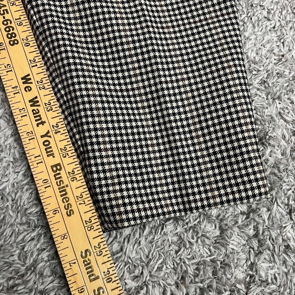 Vintage Talbots Pants Womens 16 Houndstooth Lined Wool Pleated - Picture 9 of 10